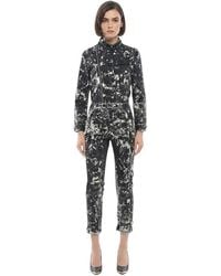 Stella McCartney - Abstract Mock Collar Jumpsuit - Lyst