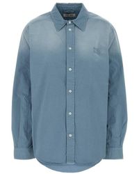 Miu Miu - Oversized Solid Shirt - Lyst