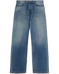 Palm Angels - Curved Logo Loose-Fit 5 Pockets Jeans - Lyst