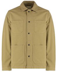 Woolrich - Khaki Regular Solid Overshirts - Lyst