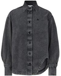 The Attico - Solid Shirt Collar Jacket - Lyst