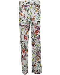 5 PROGRESS - Printed Cotton Trousers - Lyst