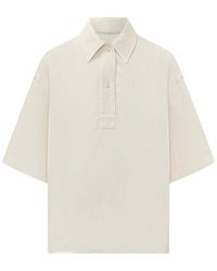 Studio Nicholson - Solid Shirt Collar Polo - Lyst