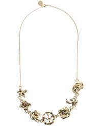 Palm Angels - Golden Logo Charm Necklace - Lyst