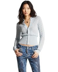 DSquared² - Knitted V Neck Cardigan - Lyst