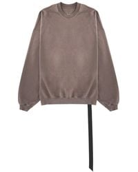 Rick Owens - Taupe Solid Crew Neck Sweatshirt - Lyst