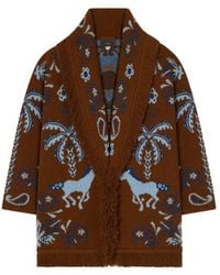 Alanui - Knitted Shawl Neck Cardigan - Lyst