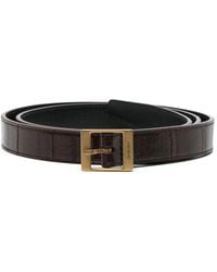 Saint Laurent - Logo Buckle Belt - Lyst