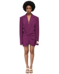 Off-White c/o Virgil Abloh - Peaked Lapel Mini Dress - Lyst