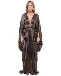 Balmain - V Neck Maxi Dress - Lyst