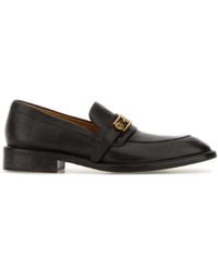 Versace - Dark Leather Loafers - Lyst