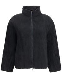 GONGDID DESIGN - Stripes Mock Collar Jacket - Lyst