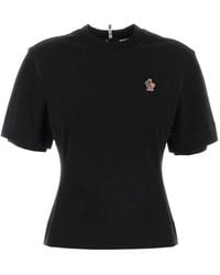 Moncler - Crew Neck Logo T-Shirt - Lyst