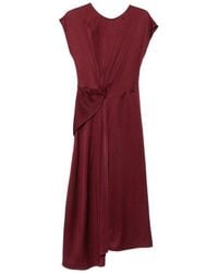 Victoria Beckham - Round Neck Midi Dress - Lyst