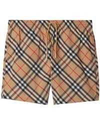 Burberry - Check Nylon Swim Shorts - Lyst