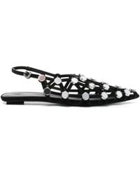 The Attico - Grid Slingback Sandals - Lyst