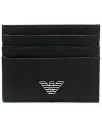 Emporio Armani - Leather Credit Card Case - Lyst