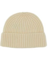 Lisa Yang - Off Knitted Beanies Cap - Lyst