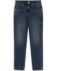 Brunello Cucinelli - Denim Straight Mid Rise Jeans - Lyst