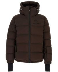 Moncler - Chocolate Nylon Isorno Down Jacket - Lyst