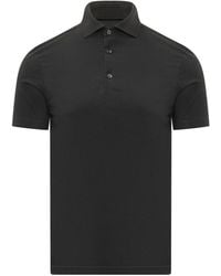 Malo - Solid Shirt Collar Polo - Lyst