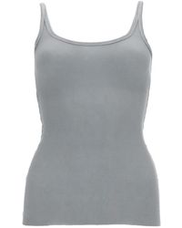 MSGM - Solid Scoop Neck Top - Lyst