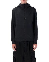 Stone Island - Soft Shell-R_E.Dye Technology Light Hooded Jacket - Lyst