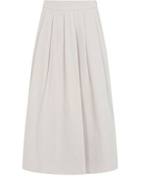 Peserico - Midi Taffetas Skirt - Lyst