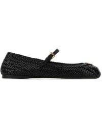 Prada - Leather Ballet Flats - Lyst