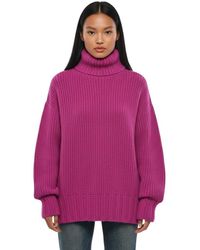 Lanvin - Fuchcia Turtle Neck Sweater - Lyst
