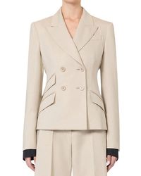 Max Mara - Solid Notched Lapel Blazer - Lyst