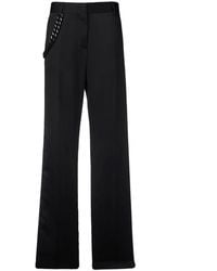 MSGM - Stripe-Detail Trousers - Lyst