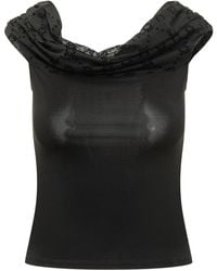Marine Serre - Elegant Mini Bustier Top With Draped Details - Lyst