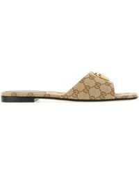 Gucci - Gg Canvas Slippers - Lyst