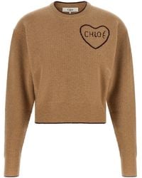 Chloé - Heart Intarsia Sweater - Lyst
