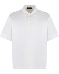 Roberto Collina - Solid Shirt Collar Polo - Lyst