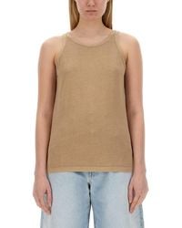 Sportmax - Solid Round Neck Top - Lyst