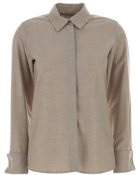 Max Mara - Regular Solid Shirt - Lyst
