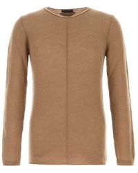 Prada - Camel Cashmere Sweater - Lyst