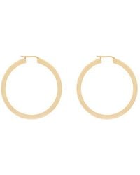 Saint Laurent - Golden Hoop Earrings - Lyst