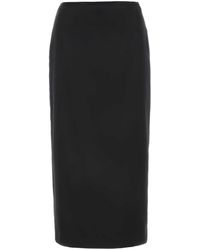 Miu Miu - Stretch Silk Skirt - Lyst