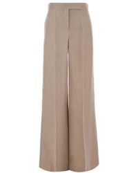 Max Mara - Flared Flat Front Pants - Lyst