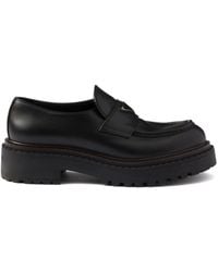 Prada - Leather Loafers - Lyst