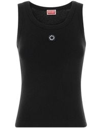 KENZO - Logo Round Neck Top - Lyst