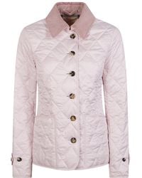 Burberry - Elegant Mini Jacket With Velvet Collar - Lyst