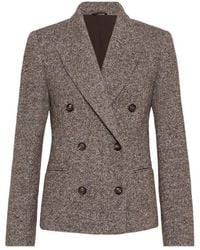 Brunello Cucinelli - Double-Breasted Blazer - Lyst