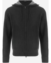 Vince - Wool Zip-Up Hoodie - Lyst