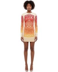 Stella McCartney - Graphic Round Neck Mini Dress - Lyst