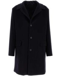 Prada - Midnight Wool Blend Coat - Lyst