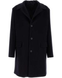 Prada - Midnight Wool Blend Coat - Lyst